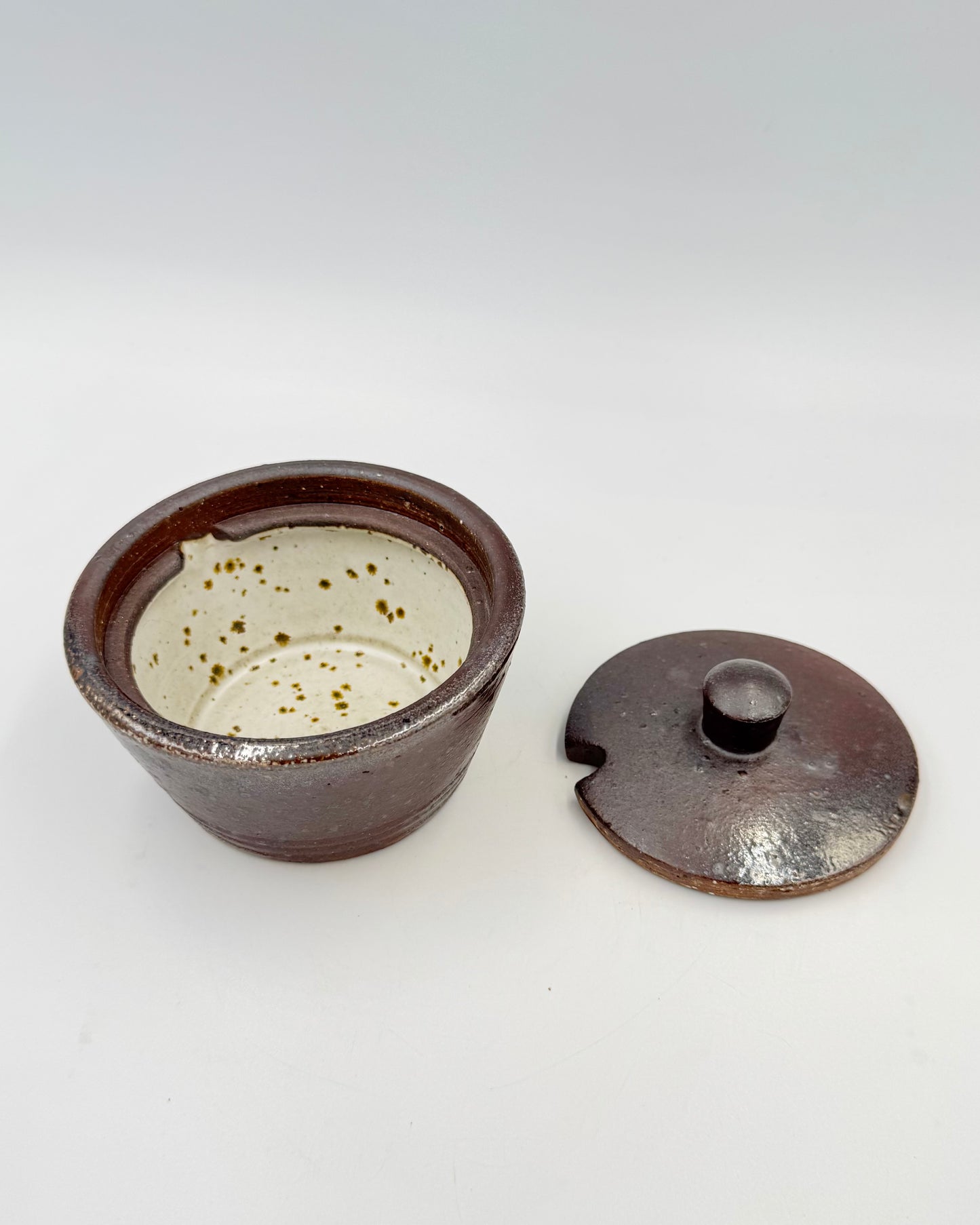 Small Lidded Canister with spoon notch