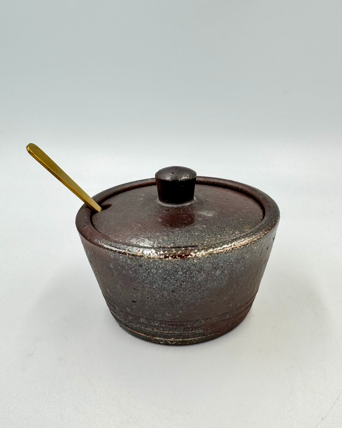 Small Lidded Canister with spoon notch