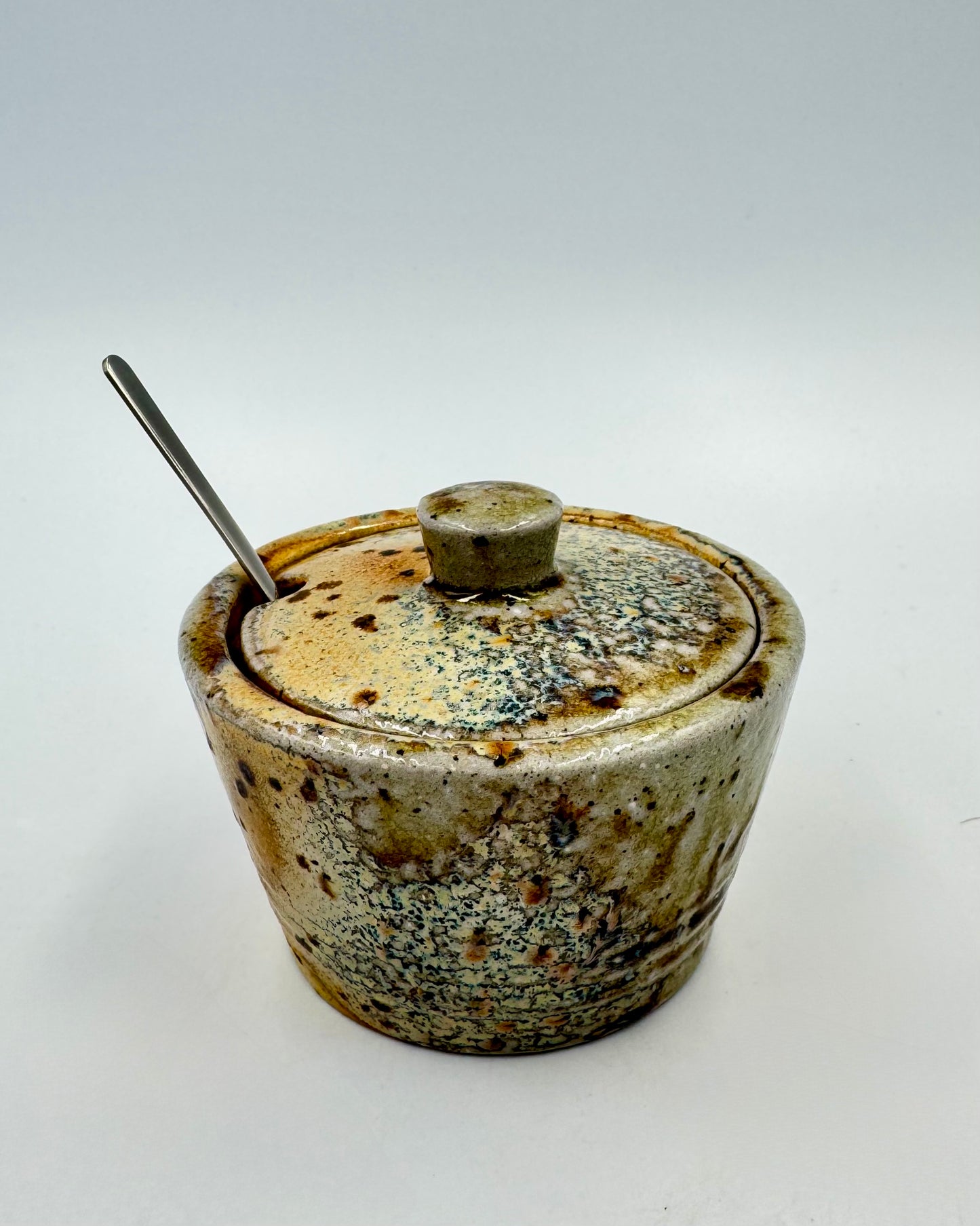Small Lidded Canister with spoon notch