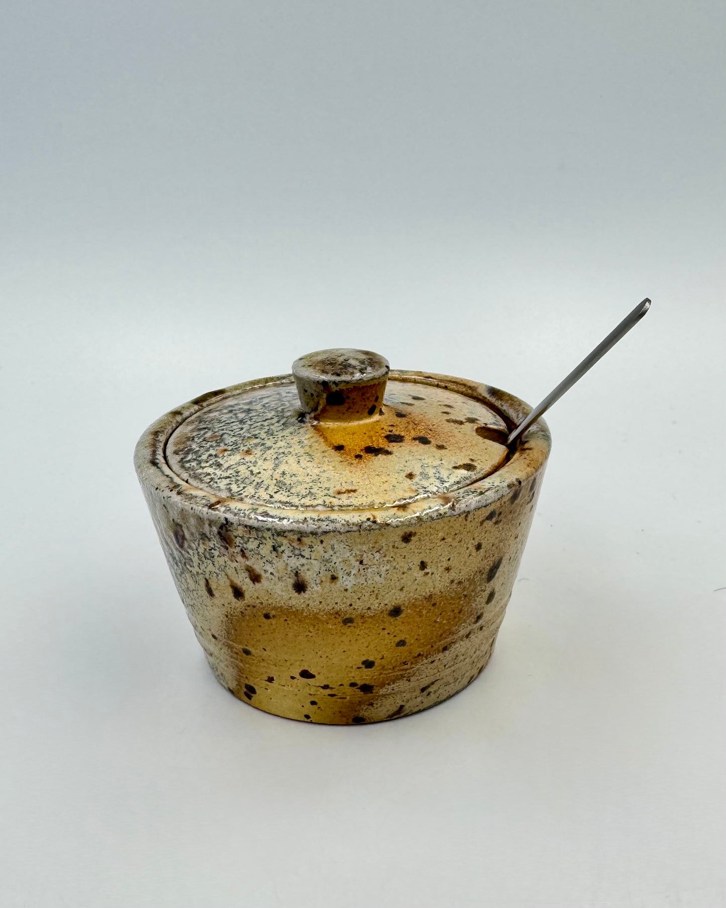 Small Lidded Canister with spoon notch